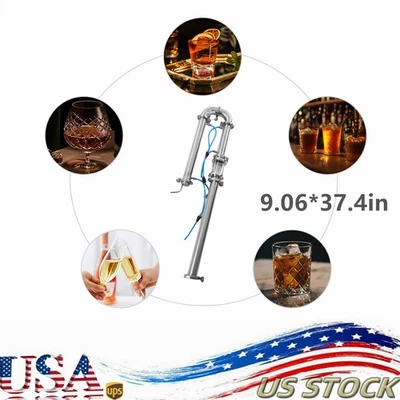 Columna de destilación de reflujo Still Moonshine de acero inoxidable de 2 pulgadas herramienta para hacer vino Foto 1 de 4