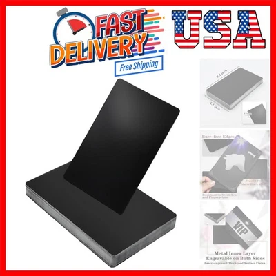 50 piezas tarjetas de visita de metal en blanco, grabado láser en blanco aluminio, lata de grabado... Foto 1 de 4