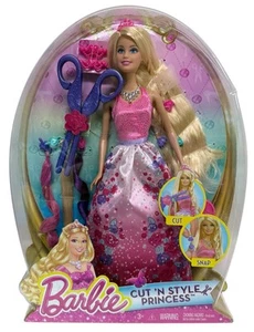 NRFB Cut N Style Princess Barbie Doll 2013 BCP41 Mattel NEW IN BOX - Picture 1 of 10