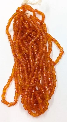 Cuentas de semillas de naranja mandarina transparente 9/0 3 cortes antiguas de colección checas BB150-A20 9, g Foto 1 de 3