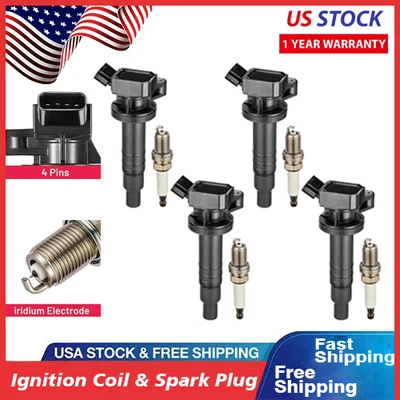 Ignition Coil+Spark Plug Pack for 2000-2007 Toyota Corolla Matrix Celica UF247 - Imagem 1 de 4