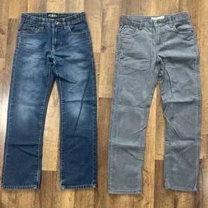 Lucky Brand Size 12 Lot Of 2 Boys Jeans And Corduroy Pants - Picture 1 of 10