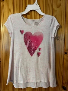 Girls White/Pink Jegging Tee Top Shirt - Size 10 - Picture 1 of 1