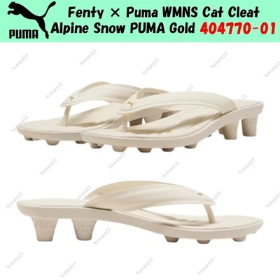Fenty × Puma WMNS Cat Cleat Alpine Snow PUMA Gold 404770-01 Women's Size - Image 1 of 4