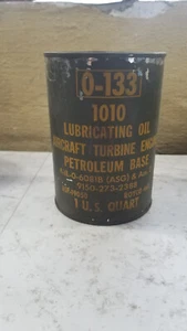 NOS 1958 0-133 (1010) Lubricating Oil Military Aircraft Turbine Oil Can Sealed - Picture 1 of 6