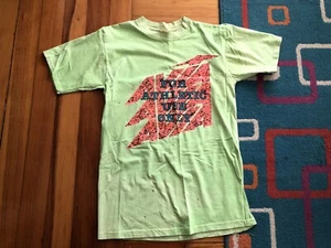 Vintage AVIA For Athletic Use Only T-Shirt Large Lime Green 80s - Stained - Picture 1 of 9