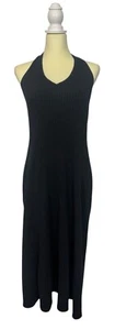 Banana Republic Petite Sweater Halter Midi Dress L Black 873457-01-14005 Women’s - Picture 1 of 12