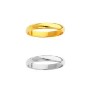 14k Yellow or White Gold - 2mm Solid Plain Wedding Band for Men Women, Size 4-10