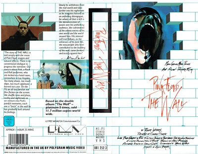 (VHS)  Videokassette - Pink Floyd - The Wall - Roger Waters, David Gilmour - Bild 1 von 2