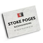 A4 PRINT - Stoke Poges, Buckinghamshire - Lat/Long SU9883