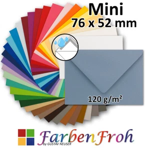 Mini Brief-Umschläge - 5,2x 7,6 cm - Miniatur Kuverts mit Nassklebung - Bild 1 von 21