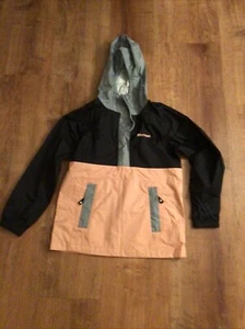 ** Marmot Youth Kids Boys Girls Windbreaker Jacket Hoodie 1/4 Zip Black/Yellow - Picture 1 of 6