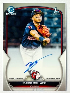 2023 1st Bowman Cromo Maick Collado AUTO Prospect RC Guardianes! - Imagen 1 de 3