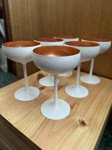 Stolzle Olympic Champagne Martini Coupe 230 ml White/Gold x6 with box - Picture 1 of 7