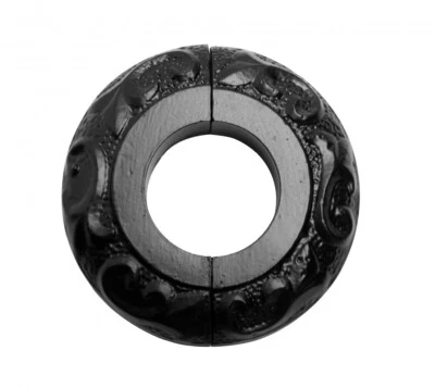 RENOVATORS SUPPLY MANUFACTURING Black Radiator Flanges Aluminium Escutcheon Ring Plate 1.25" ID Rust Resistant