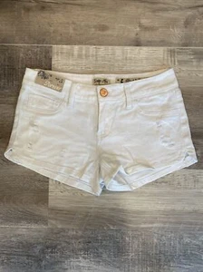 Indigo Rein White White Shorts Short Distressed Cut Off Size 5 - Picture 1 of 4