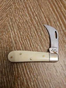 Solingen Hawkbill Pocket Knife - Ivory - Bear Hunter - Stainless Steel - Picture 1 of 9