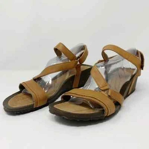 Teva Cabrillo Damen-Sandale braun hellbraun Leder Crossover-Riemchen Keilabsatz 11 - Bild 1 von 8