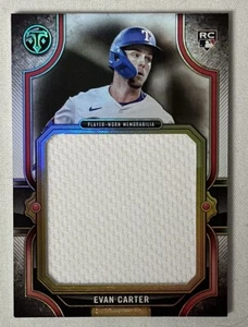 2024 Topps Triple Threads Evan Carter Texas Rangers Rookie Jumbo Relic #40/48 - Picture 1 of 2