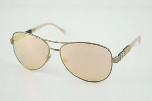 BURBERRY B 3080 1235/7J Matte Gold/Rose Gold Mirrored 59-14-135 2N Aviator - Picture 1 of 8