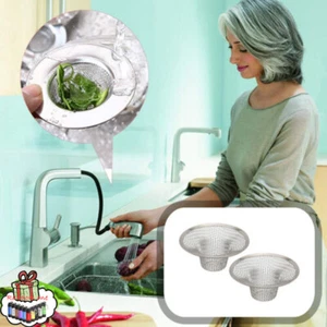2pcs Stainless Steel Sink Strainer,Mesh Metal Drain Strainer Fits Most Kitchen - Picture 1 of 6