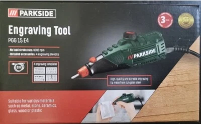 Parkside Engraving Tool Metal Stone Ceramics Glass Wood Plastic Templates 🔨 - Image 1 of 4