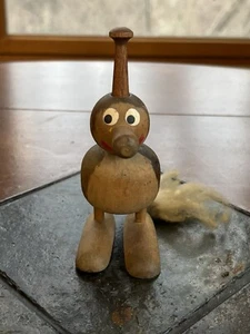 Vintage Bo Svensk Mid Century Wood Troll w Label Swedish Folk Art - Picture 1 of 9