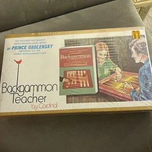Vintage 1970s Backgammon Teacher No. 131 by Cardinal w/ Tim Holland Book W/Kmart - Picture 1 of 8