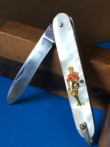 Petit Couteau Pliant Vintage Footballeur - Imagen 1 de 4