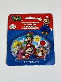Nintendo NES SNES Super Mario Bros World Birthday Candle Cake Topper Amscan 2021