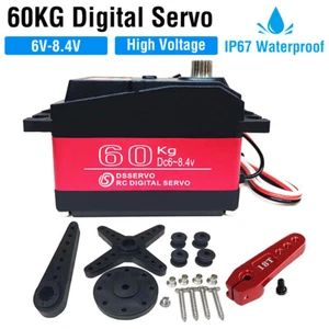 60KG Digital Servo HV Metal Gear Large Torque for 1/5 Redcat HPI Baja RC Crawler - Picture 1 of 11