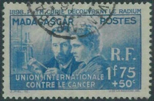 88079 - MADAGASCAR -  STAMPS :  Yvert   # 206 Used - MARIE CURIE Radium CANCER - Picture 1 of 1