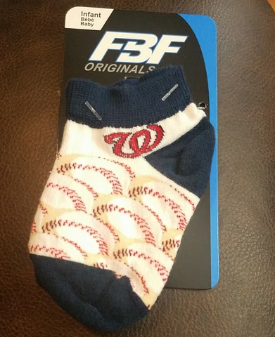 Baseball Washington Nationals  MLB Baby Socks 0 - 3 mos. NWT Juan Soto Cover