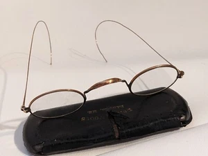 Antik J K O'Co Gold Gefüllt Ovale Linse Scroll Brücke Draht Felge Rahmen Brille - Bild 1 von 8