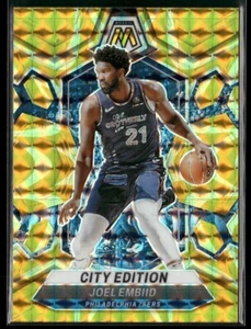 2022-23 Panini Mosaic Joel Embiid #283 City Edition Reactive Yellow - Picture 1 of 2