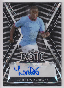 2023 LEAF EXOTIC CARLOS FORBS BORGES ROOKIE RC /4 AUTO ZEBRA CRYSTAL AUTOGRAPH