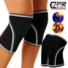 Pair Knee Sleeve Compression Brace Support Weight lifting Sport Pain Relief 7mm