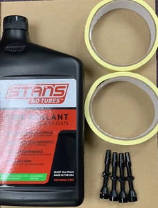 WTB Stans Fahrradfelge Band schlauchlos Kit 44 mm Ventilstangen 30 mm x 11m Band MTB 4 Felgen - Bild 1 von 3