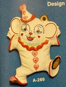 VINTAGE ALBERTAS KERAMIKFORM #A-289 CLOWN MAUS ORNAMENT - Bild 1 von 11