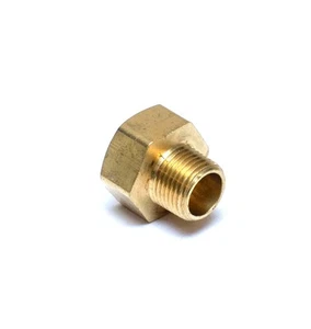 Reducer Pipe Adapter 3/4 Female Npt to 1/2 Male Npt Brass Fitting Water Air Gas - Picture 1 of 7