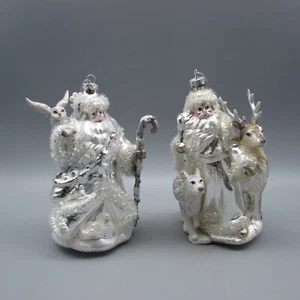 Katherines Collection - VICTORIAN SANTAS - Christmas Ornaments - Set of Two - Picture 1 of 5