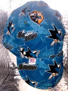 San Jose Sharks Custom Made Construction, Welder, Pipe-fitter, Biker Hat - Picture 1 of 2