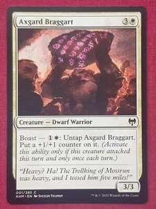 Magic The Gathering KALDHEIM AXGARD BRAGGART white card MTG - Imagen 1 de 2