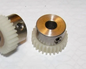 (2 pcs) PIC Design AB19-28 Acetal Delrin Spur Gear with SST Hub 3/16" Bore - Picture 1 of 2