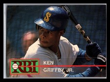 1992 RBI Magazine #44 Ken Griffey, Jr.  Seattle Mariners