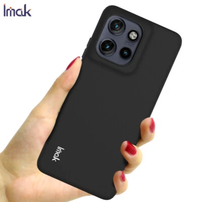 IMAK Para Motorola ThinkPhone 25 Clásico Negro Goma Suave TPU Silicona Estuche Cubierta Foto 1 de 4