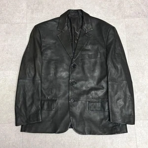 LOEWE Lamb Leather Tailored Jacket Size 54 XXL Rare Black - Picture 1 of 10