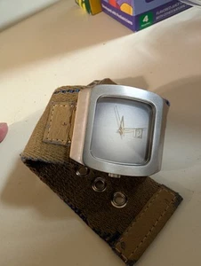 Quicksilver Herren Quarzuhr Canvas Band neue Batterie Surf Freizeit groß - Bild 1 von 11