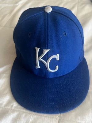 Kansas City Royals New Era Official On The Field size 7 1/8 Baseball Hat Cap - Image 1 of 4