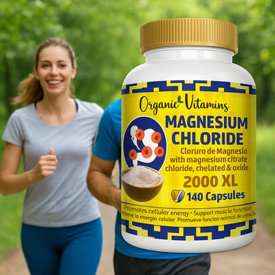 Cloreto de Magnésio 2000 XL – 140 Cápsulas | Energia Celular e Suporte Muscular - Imagem 1 de 4